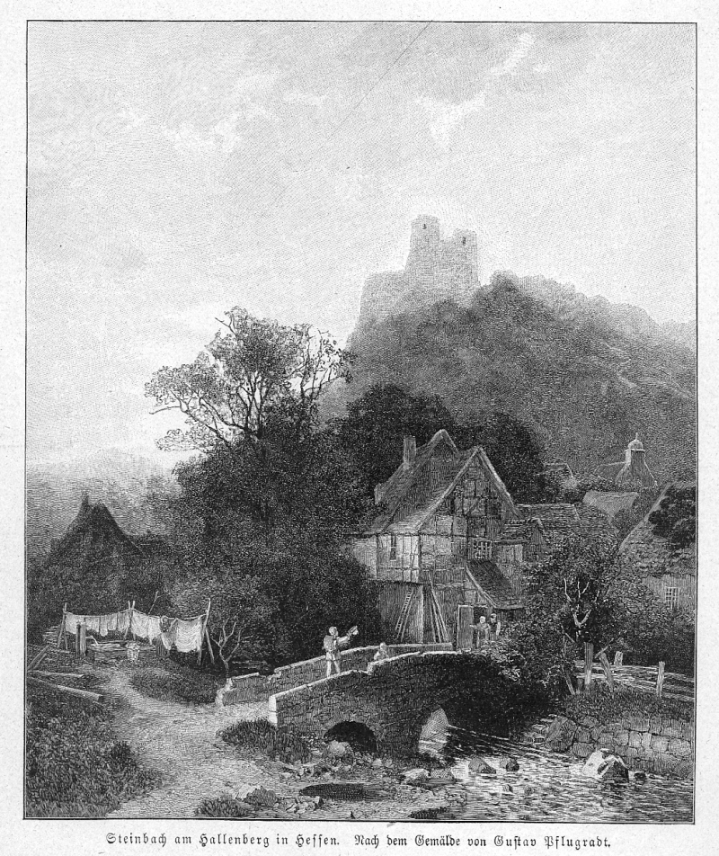 Steinbach am Hallenberg (nach einem Gemälde von Gustav Pflugradt)